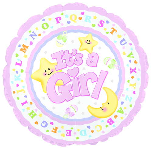 Its A Girl Moon and Stars